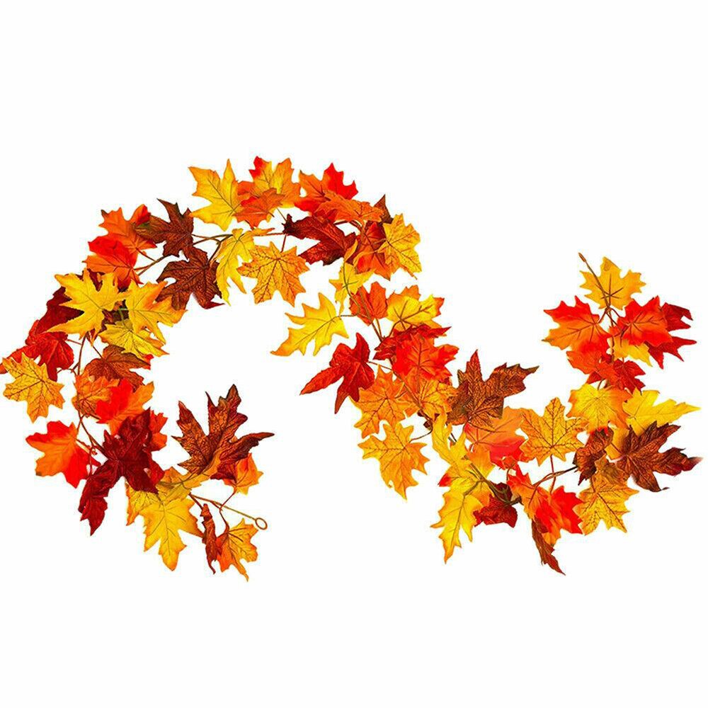 170cm Artificial Autumn Fall Maple Leaves Garland Hanging Plant Home Party Decor Wedding Party Simulation Wicker Leaves Vine Dec
