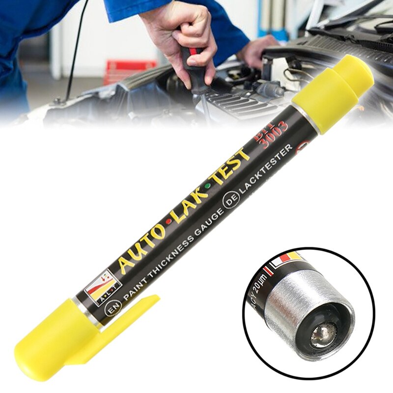 Medidor de espesor de pintura de coche, herramienta de coche, medidor de comprobación de choques con punta magnética, indicador de escala
