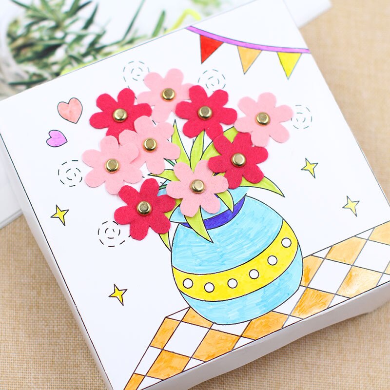 50pc runda metallbrickor scrapbooking dekorativa naglar barn handgjorda gör-det-själv-material utsmyckning fästelement hemhantverksmaterial