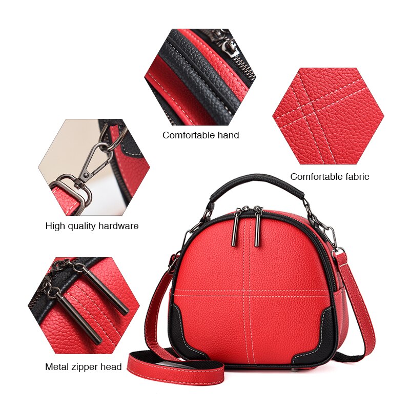 Hjphoebag solid pu läderväska damer crossbody messenger axelväskor vintage handväskor bolsa  yc351