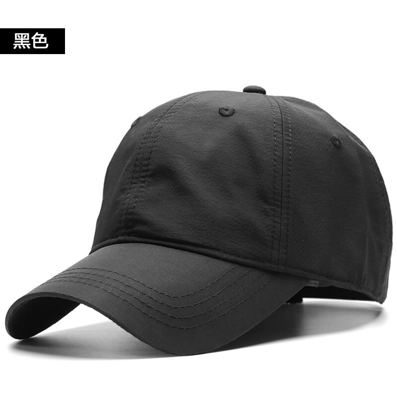 Männlichen Große Größe Spitzen Cap Männer Summmer Mesh Truker Hüte Großen Knochen Mann Trockenen Schnell Kühlen Baseball Caps M 55-60cm L 60-65cm: Black / 55-60cm