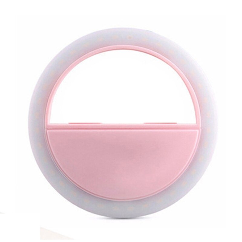 A luz portátil do anel do diodo emissor de luz de selfie da forma enche para o telefone esperto