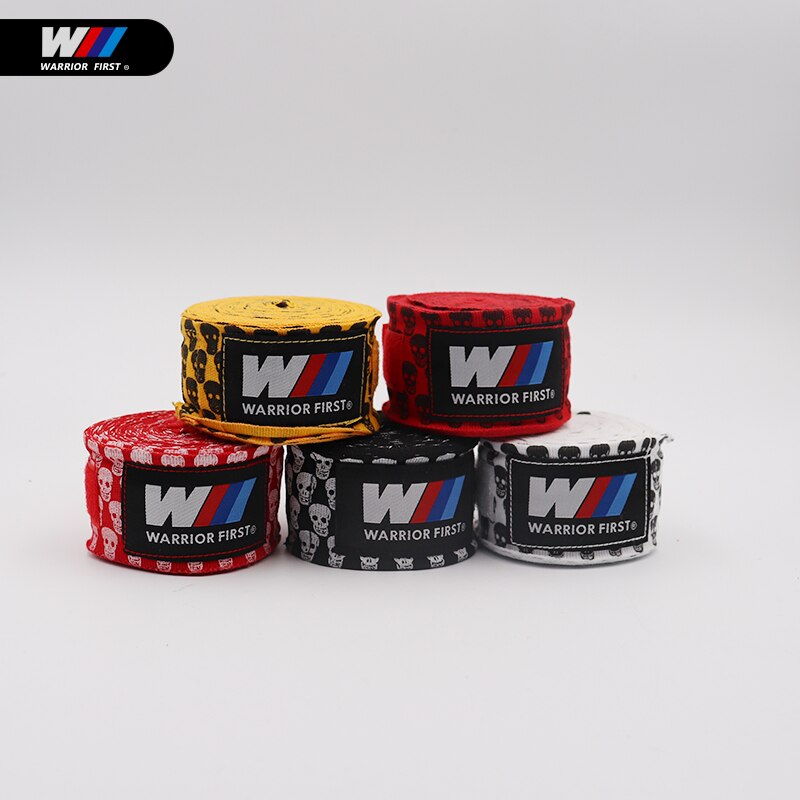 1 paar Boxen Hand wickelt MMA Muay thailändisch trete Boxen Boxbandagen Für Ausbildung Bandagen 3M/5M Länge Schädel Druck