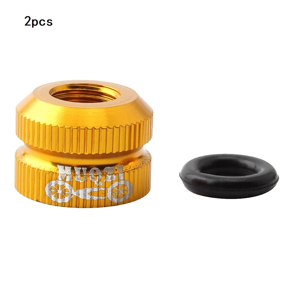 MTB Road Bike Bicycle Tubeless Tire Presta Valve Nut Inner Tube Valve Caps Vacuum Tire Nozzle Lock Nut Replacement Accessories: 2PCS Black