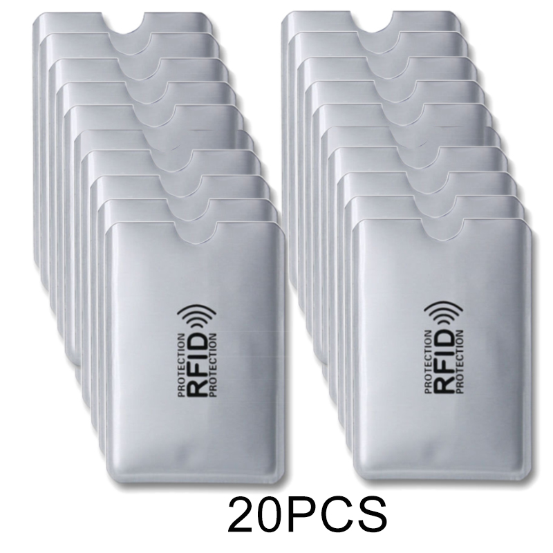 Anti Rfid Karte Halfter NFC Blockieren Leser Sperren Ich würde Bankkarte Halfter fallen Schutz Metall Kreditkarte fallen Aluminium: 20Stck Karte Halter