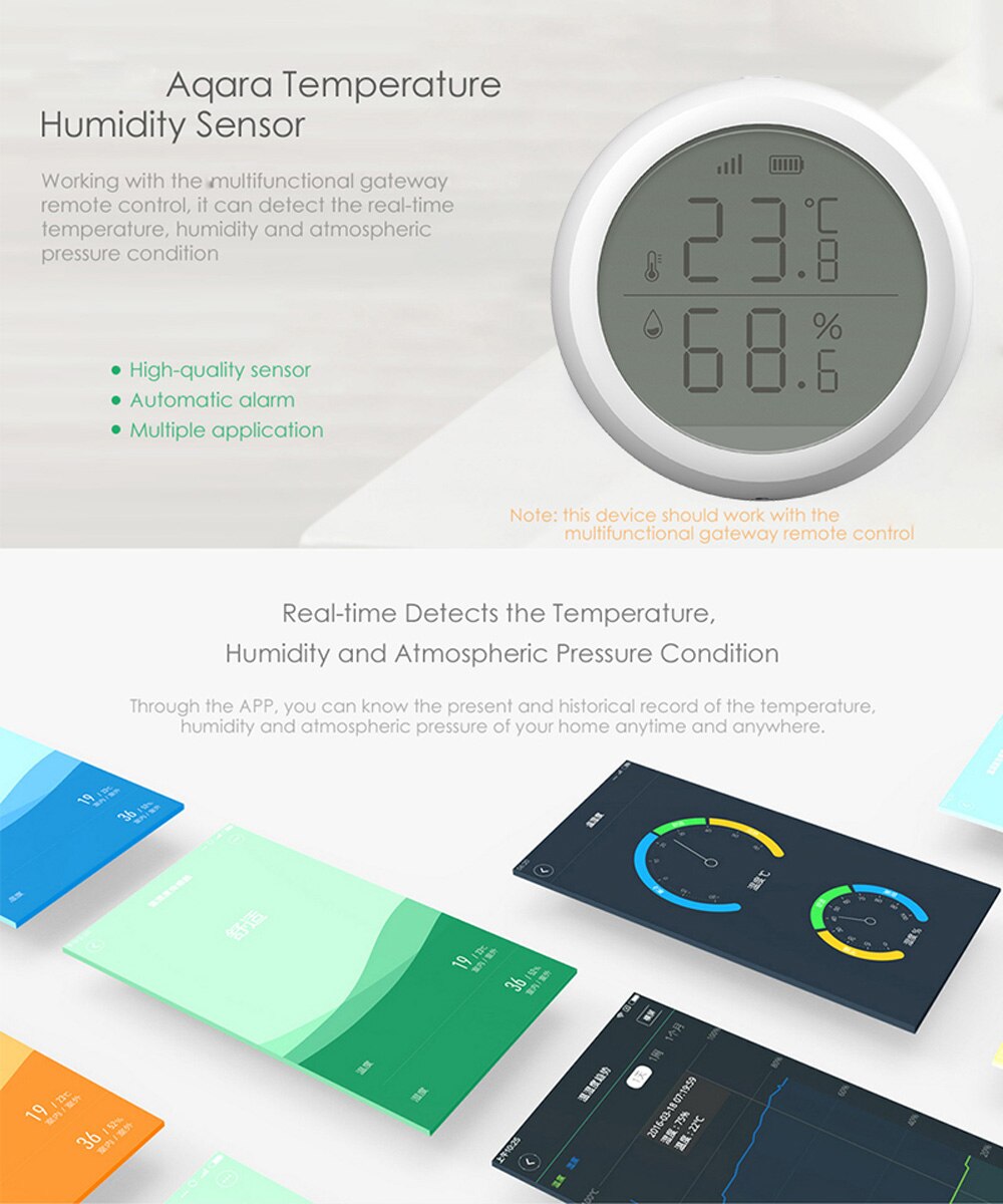 Tuya ZigBee Smart Home Temperature And Humidity Sensor With LED Screen Works With Home Assistant and Tuya Zigbee Hub