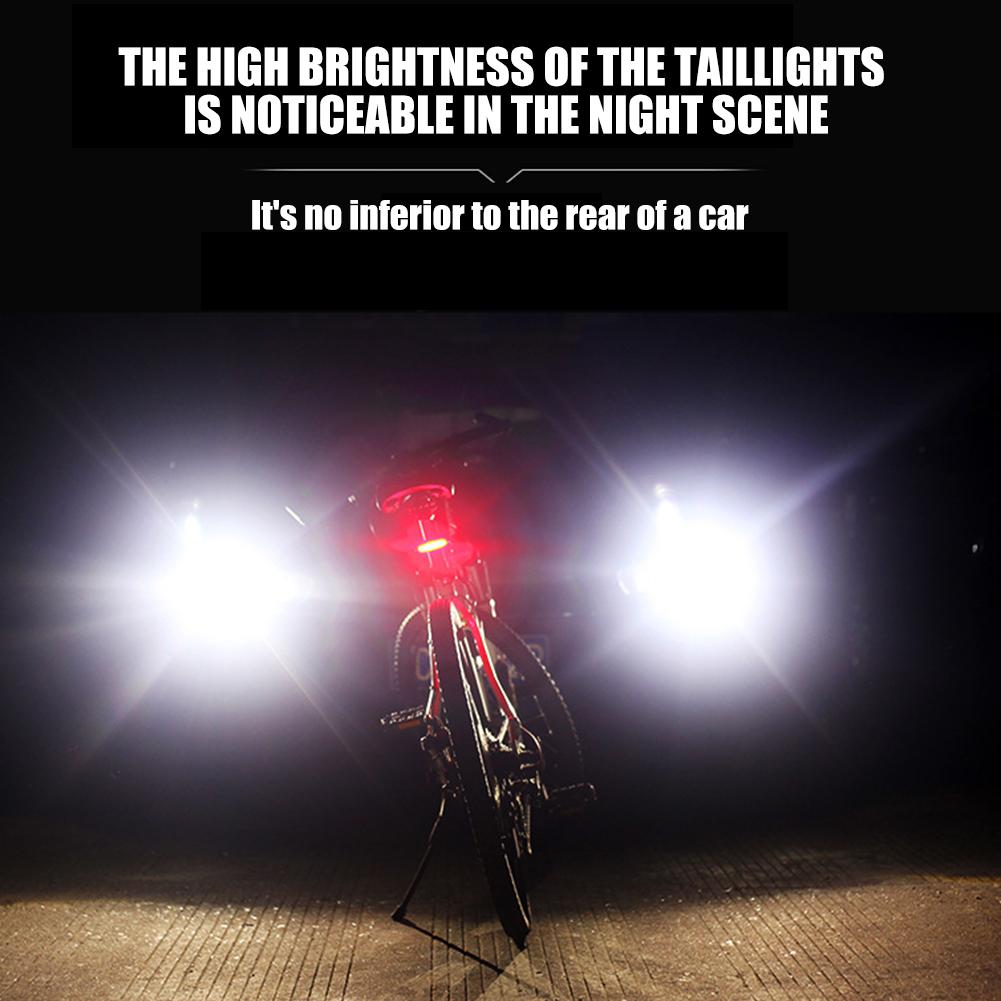 Usb genopladelig cykel baglys vandtæt ridning baglys led mountainbike forlygte cykling lys baglygte cykel lys