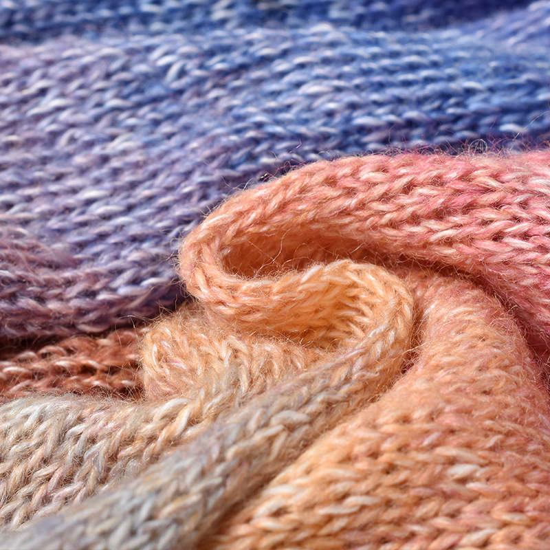 200M Arco Iris gradiente Color pastel hilo mezcla de algodón orgánico hilo DIY tejido a mano primavera/verano falda de ganchillo chal línea de encaje
