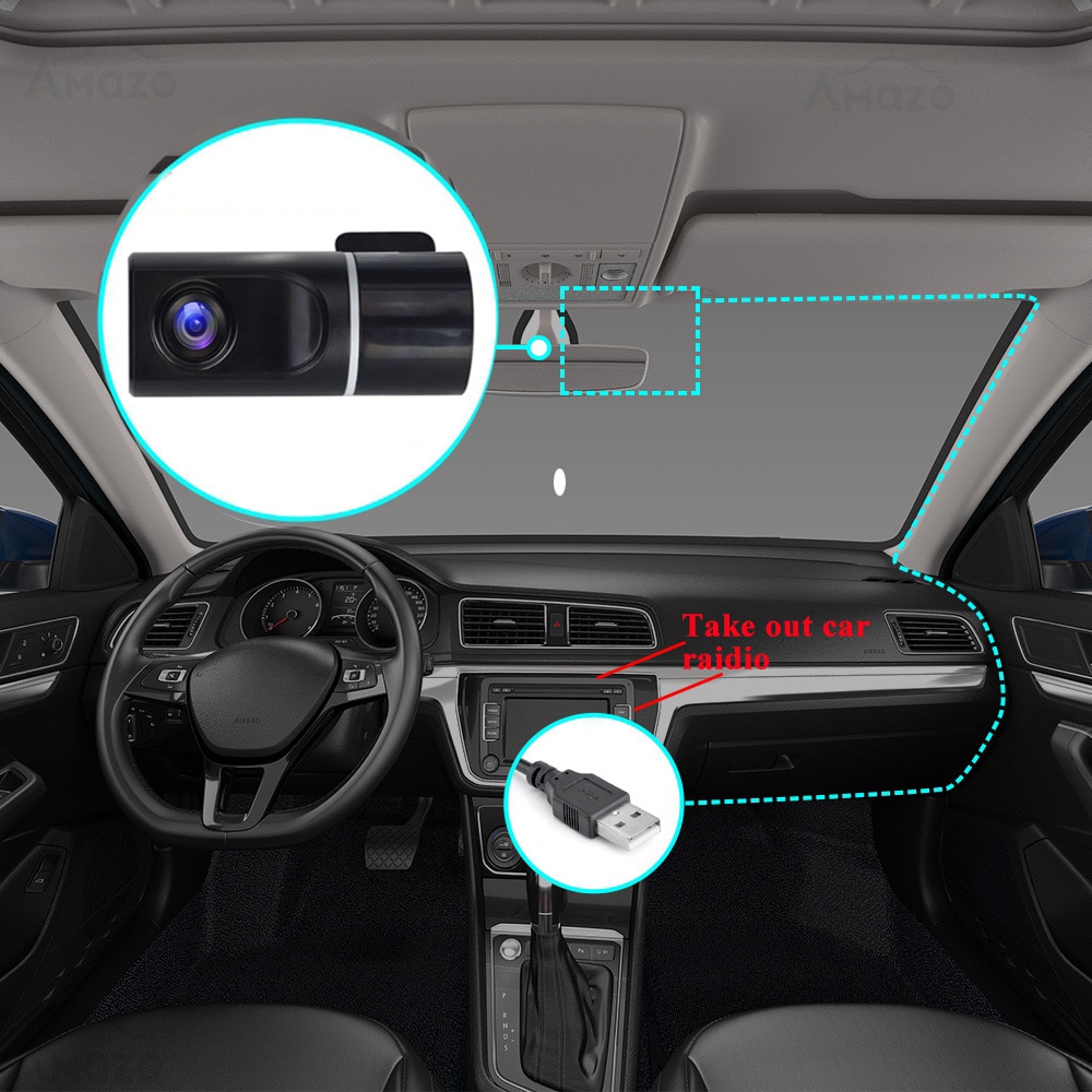 Enregistreur de voiture 1080P Dash Cam HD enregistreur vidéo tableau de bord caméra de voiture USB Dashcam DVR ADAS android enregistreur de voiture Version nocturne