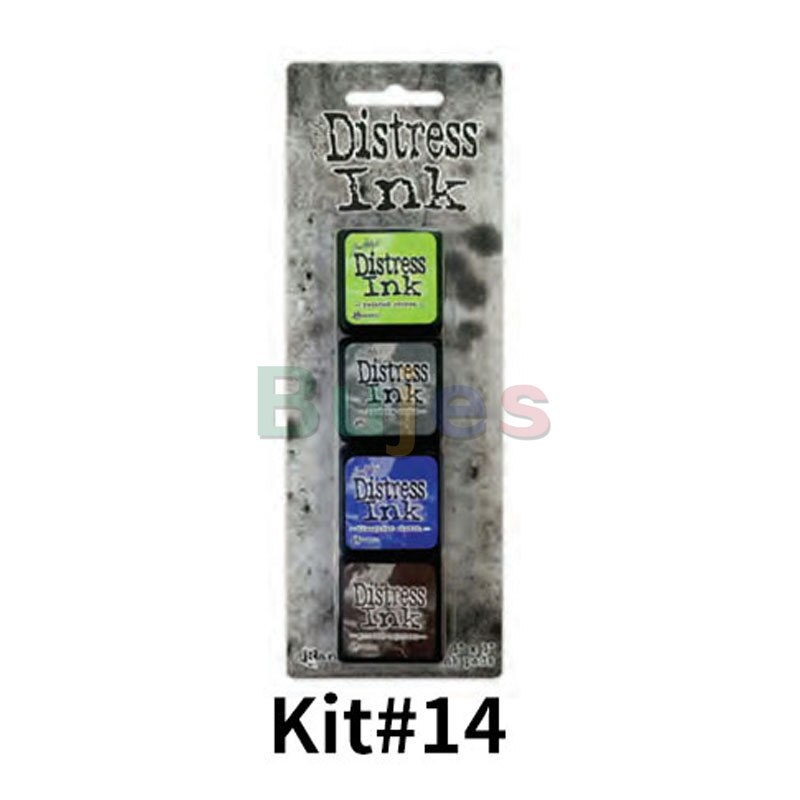 Ranger Tim Holtz Distress Ink Pad Kits, Mini Old Color Retro Stamp Pad Ink Pad 64 Colors School Office Supplies: KIT 14
