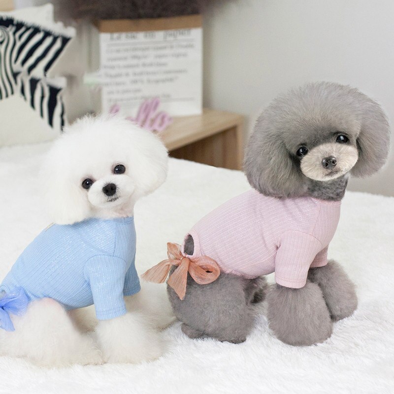 Solid Pet Clothes For Small Medium Dogs Costume Chihuahua Pets Dogs Clothing Dog Clothes Bow Tie Accessories Small Puppy Outfit