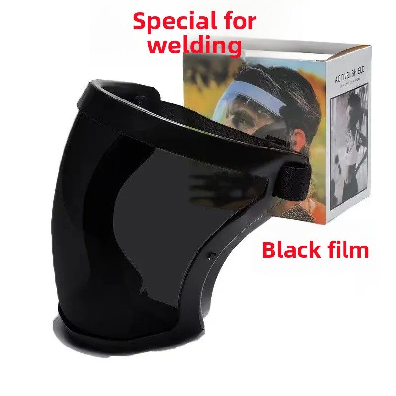 High Definition Transparent Protective Face Mask Dustproof Riding Goggles Safety Protection against Spatter Labor Protection Gla: BROWN
