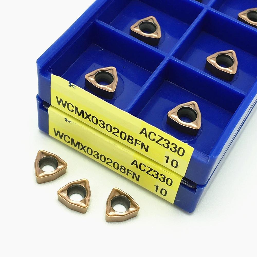 Snijgereedschap wcmx 040208 acz 330 wcmx 040208fn hardmetalen wisselplaat frees cnc gereedschap u-vormige boorgroef wcmx 040208
