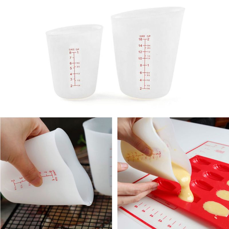 Wieder verwendbare Silikon-Messbecher Harz-Misch becher Epoxidschmuck-Gussformen Acrylfarben-Gieß becher