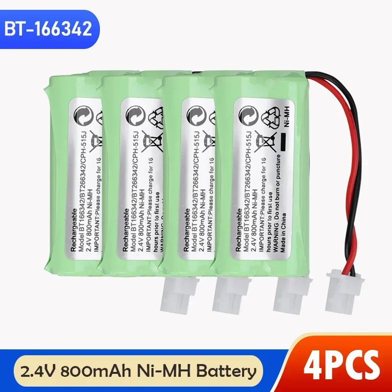 BT-166342 2.4V 800mAh AAA Ni-MH Rechargeable Battery For Cordless Phone Batteries BT166342 166342 BT-266342 BT183342 BT283342: black