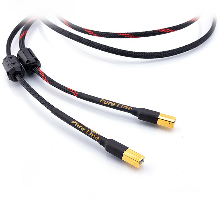 Silver plated hifi USB cable DAC A-B alpha 5N OFC digital AB Audio a to B high end type A to type B hifi data cable