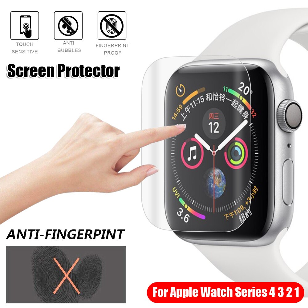 Folia Ochronna Hydrożel TPU 3D do Apple Watch Series 4 3 2 1 - Pełne Pokrycie Ekranu
