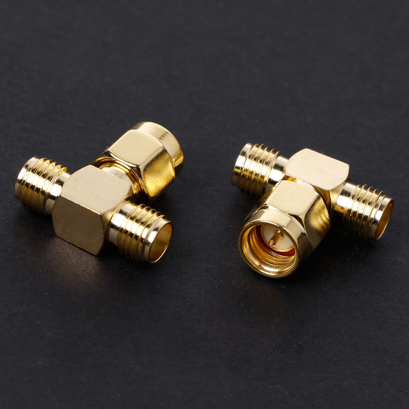 10PCS 3 Way Splitter SMA Male to Two SMA Female Triple for T RF Adapter