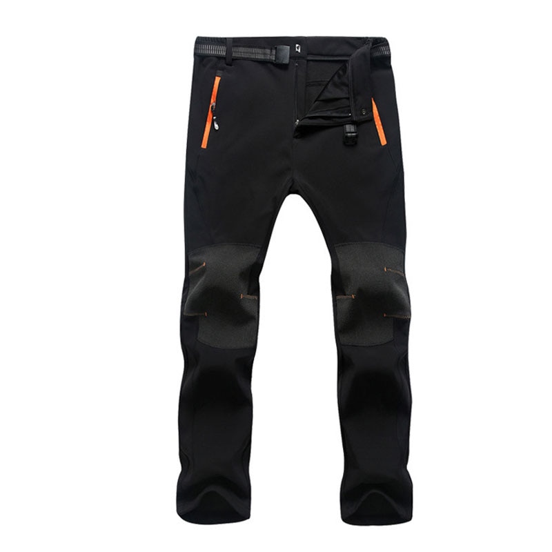 Zwarte, groene en grijze kleur waterdichte heren skibroek voor bergbeklimmen, outdoor vissen, kamperen, warme broek in grote maten