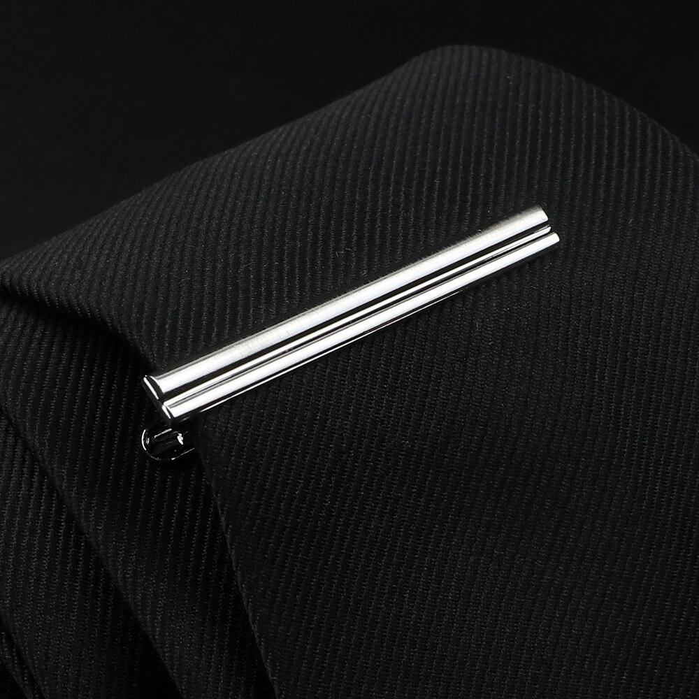 Fermacravatta da uomo in acciaio inossidabile cromato lucido gioielli cravatta Clip Pin chiusura morsetto fascino creativo fermacravatta accessori da sposa