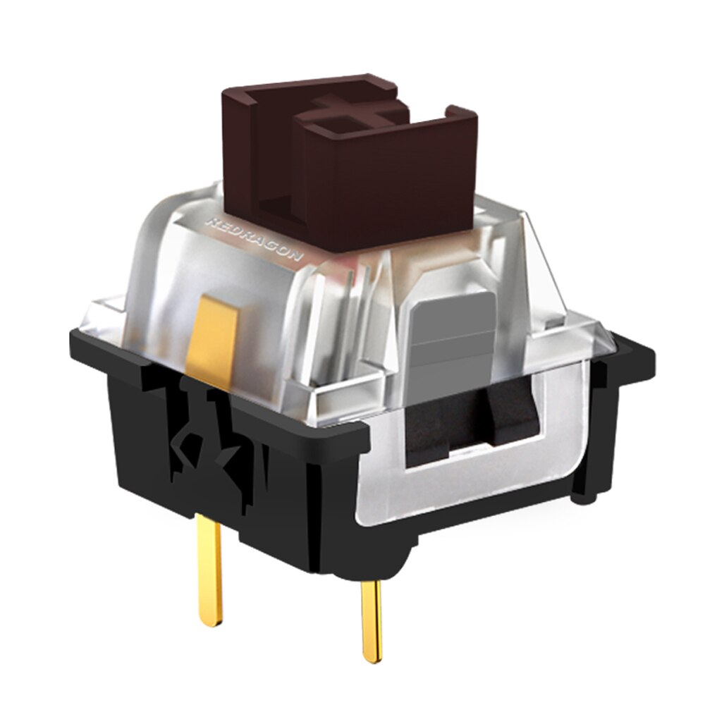 REDRAGON SMD RGB MX 3Pin klikający liniowy przełącznik dotykowy cichy czerwony niebieski czarny brązowo-fioletowy przełącznik do podświetlanej klawiatury mechanicznej: Cyny / Niebieski przełącznik