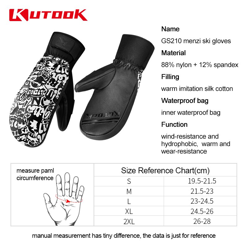 Guantes de esquí KUTOOK, guantes de esquí para invierno térmico, impermeables, a prueba de viento, para mujer y hombre, guantes cálidos para deportes al aire libre