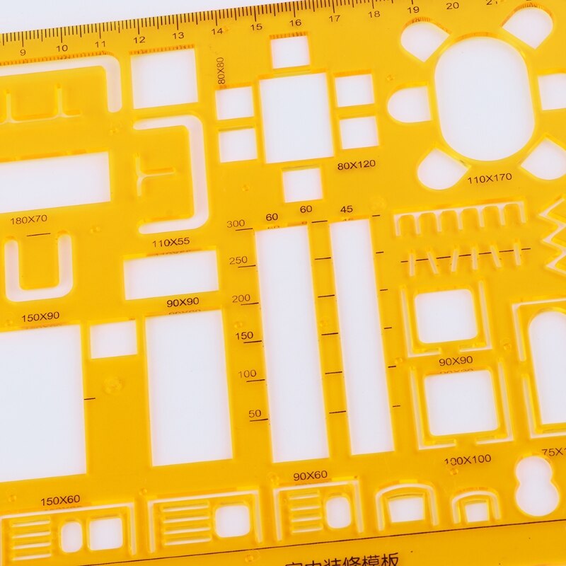 Interior Decorator Furniture Layout Architectural Template Ruler Drawing