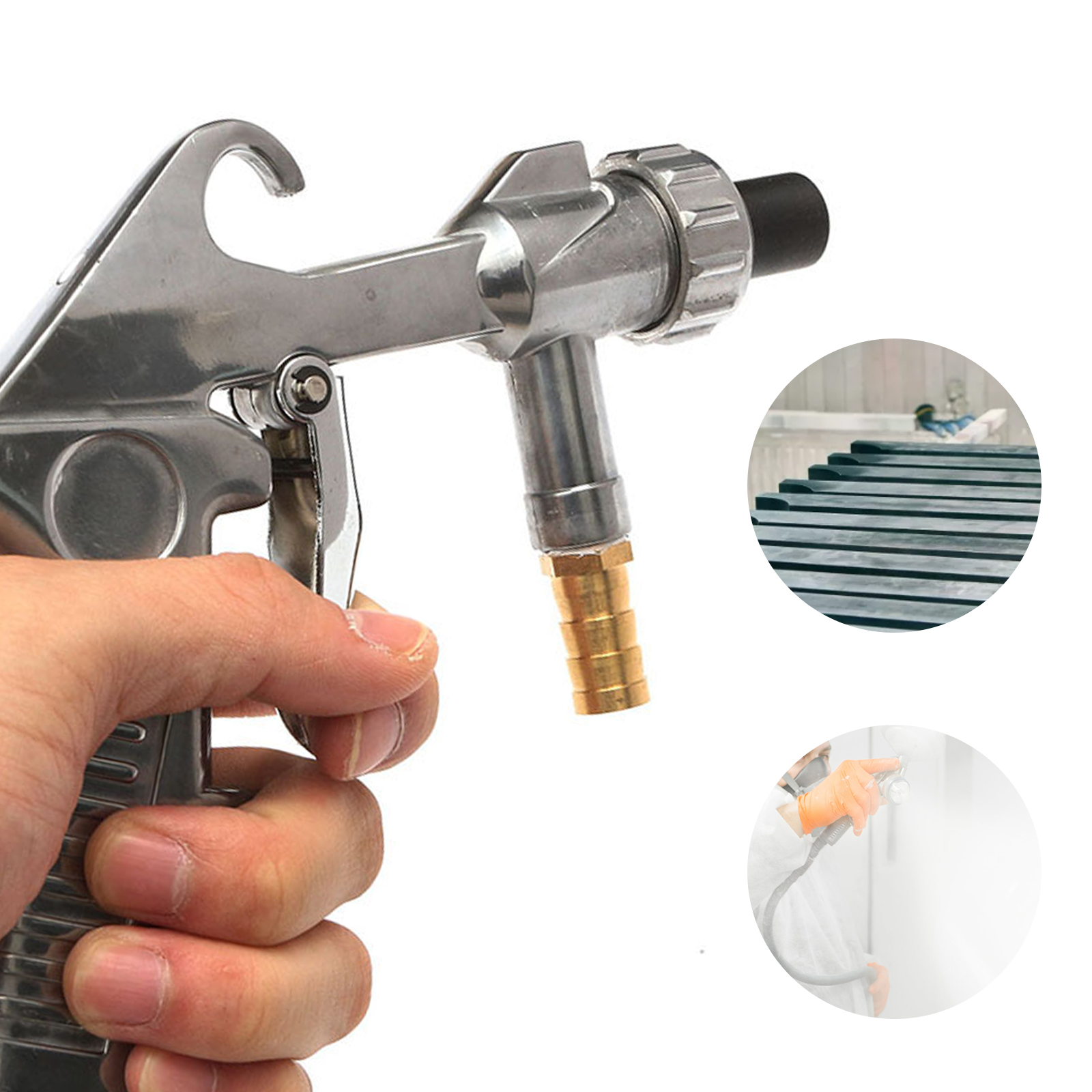 35mm Sandblaster Feed Guns Air Siphon Sand Blasting Multi-purpose Abrasive Tool Ceramic Nozzles Tips Kit Power Tools Sprayer