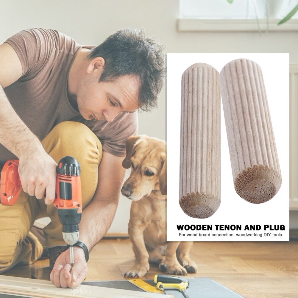 100pcs Wooden Dowel Cabinet Drawer Pins Needle Bolt Dowel Pins Round Raft Cork Twill Wood Pin Nails Wedge Wooden Shaft Connector