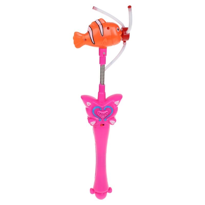Rueda giratoria de viento con luz Flash para niños, juguete de música luminosa, palo mágico de mariposa, , 1 unidad