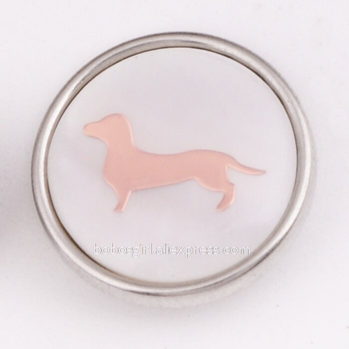 MD706 Hülse Goldenen baum des lebens Elefanten Schildkröte einhorn katze hund kreuz liebe 18mm druckknopf Sehr gute: Hund