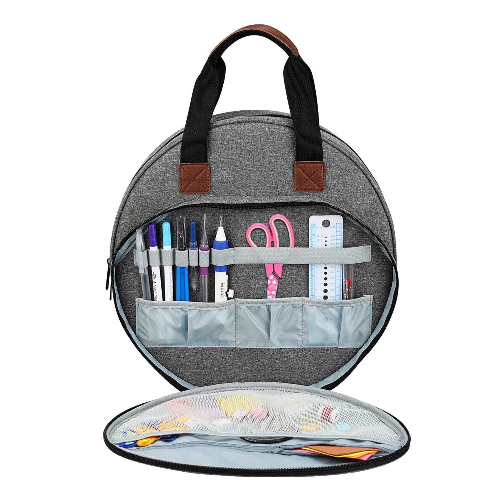 Portable Embroidery Tool Storage Bag Cross Stitch Set Storage Durable Bag Crochet Yarn Storage Bag: EB047-C2