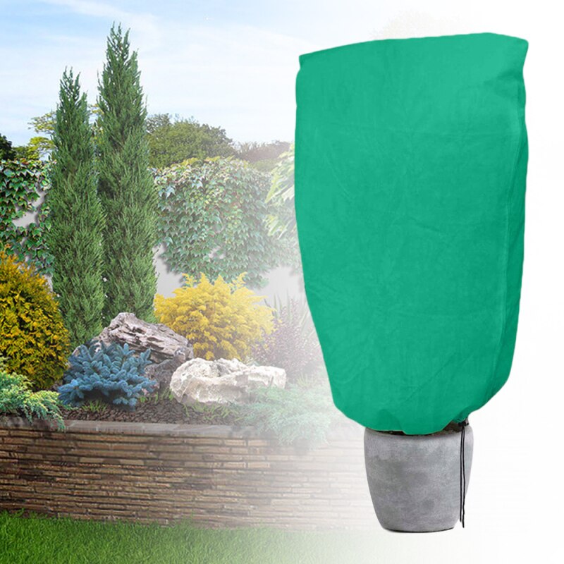 Sacos de proteção para plantas inverno capa de plantas ferramenta de jardim capa de planta saco de tecidos de poliéster anti-inseto orgânico geada líquida capa