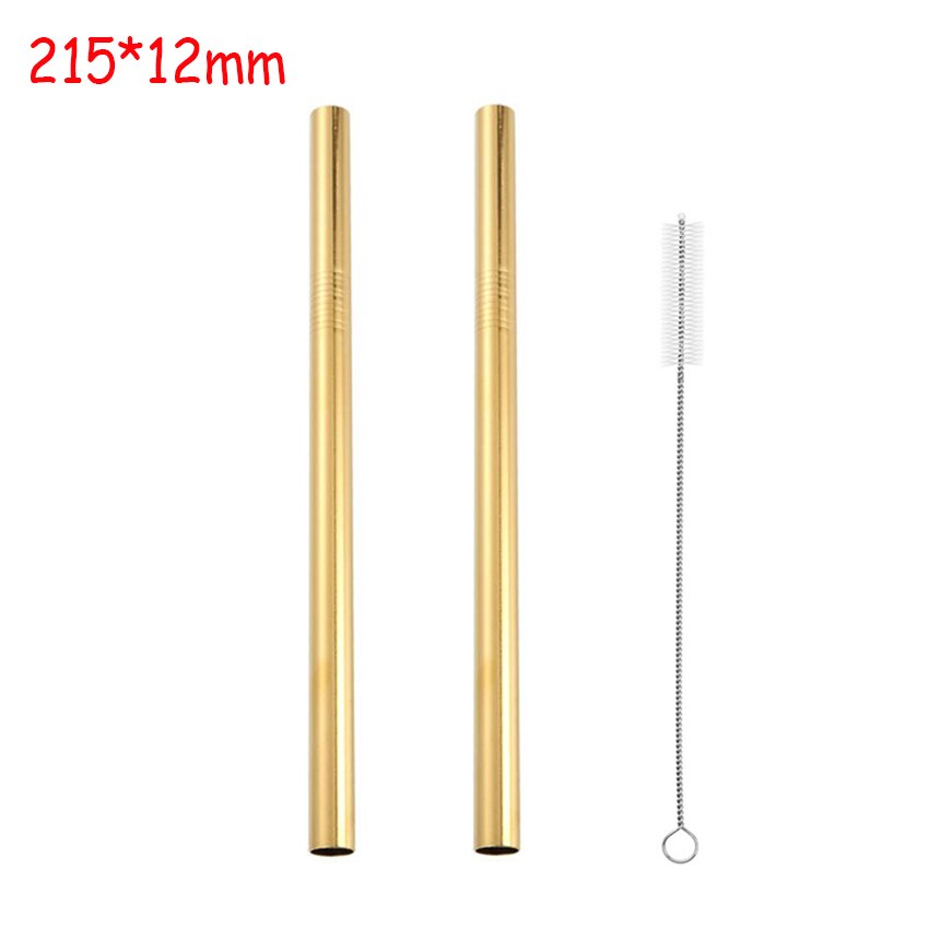 1/3Stck extra Breiten Stroh wiederverwendbar Edelstahl Trinken Stroh Metall Stroh Für Smoothies Tapioka Perlen Milch Tee saft Bar Werkzeug: Gold 12mm 3Pc