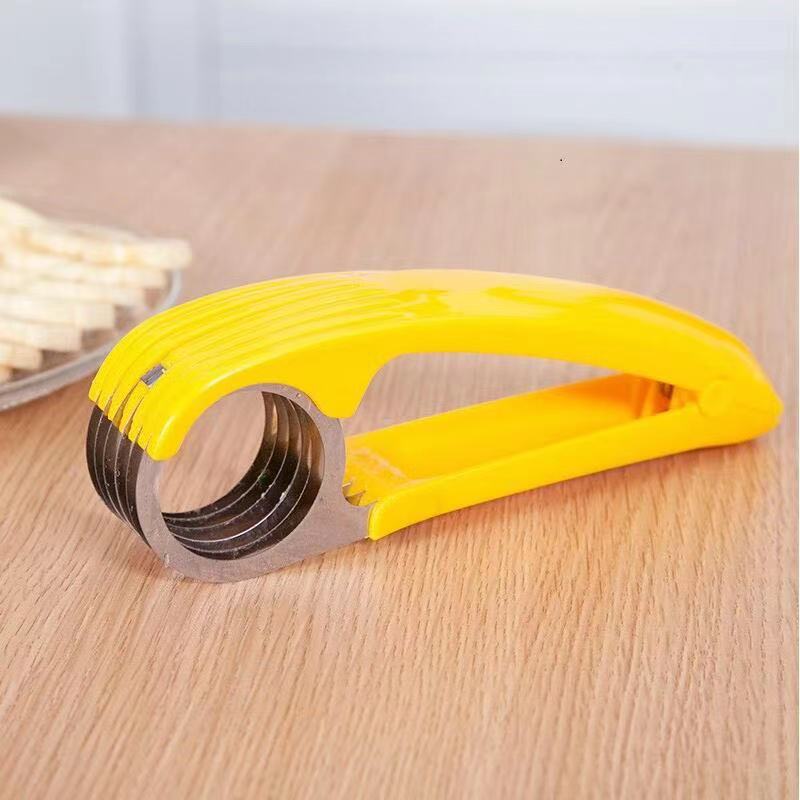 Banana Banana Slicer Cutter Rvs Cutter Tool Voor Bananen Groente Komkommer Hotdog Fruitkitchen Gereedschap