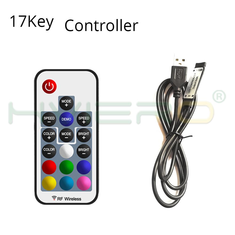 Usb Rgb Licht Strip Usb Rf Afstandsbediening Led Light Strip Usb 3 11 17 24 Draadloze Afstandsbediening Sleutel
