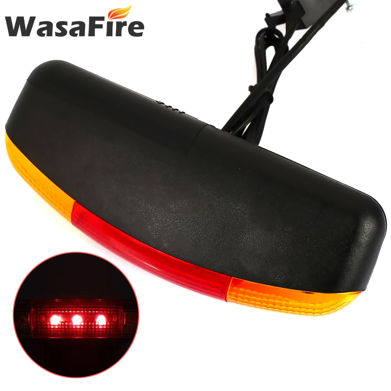 WasaFire 7 LED Bicycle Turn Signal Light with Horn MTB Front Rear Lights Bike Directional Brake Lights Cycling Taillight Lamp