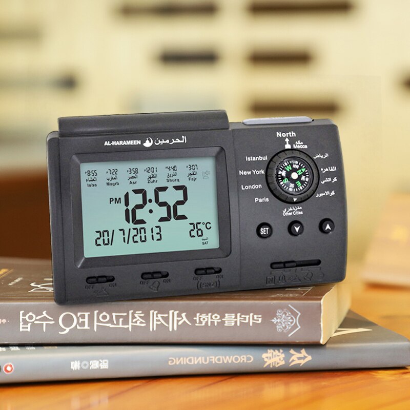 Automatic Digital Clock Prayer Alarm Islamic Azan Muslim Prayer Alarm Clock Azan Sound LCD Home Church Clock Dairy Alarm
