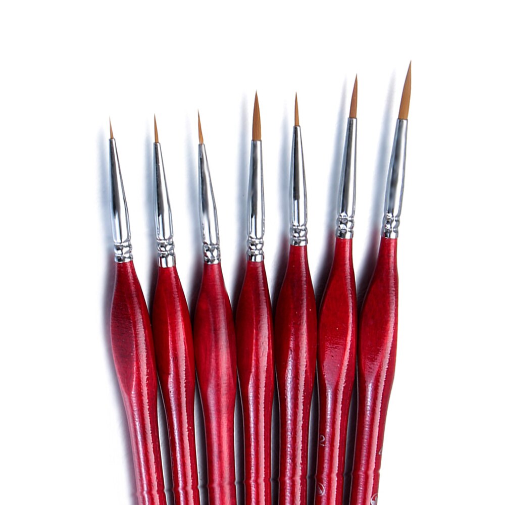 Pinceaux pour dessin Gouache à l'huile | 7 Types, brosse Fine professionnelle, Sable cheveux, brosse de peinture, fournitures miniatures