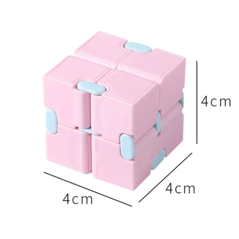 Decompression Infinity Cube Mini giocattoli antistress ansia antistress cubo magico Puzzle giocattolo per autismo bambini adulti bambini: pink