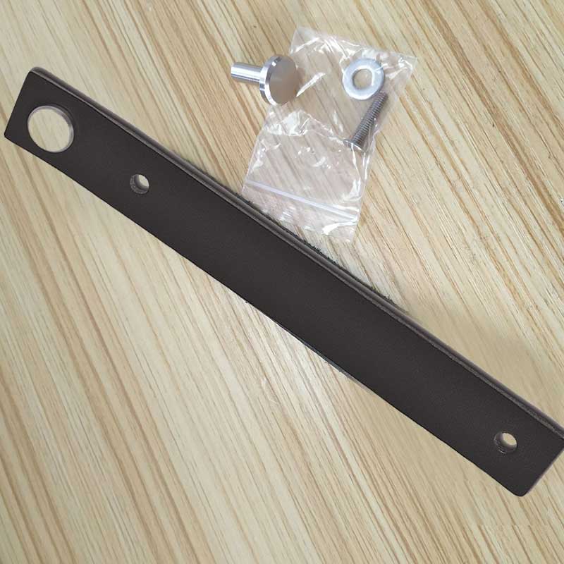 Handmade Leather Pull Handle Europe Style Soft Minimalist Door Cupboard Drawer Kitchen Cabinet Dresser Knobs Furniture Hardware: dark brown