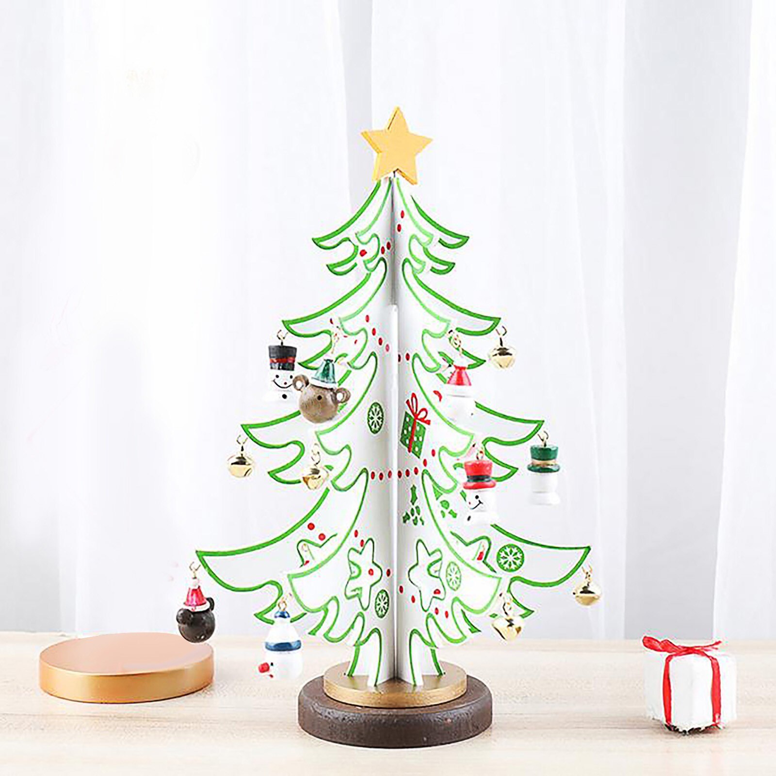 Wooden Christmas Tree Table Desktop Decoration Christmas Party diy christmas decoration Tree christmas Year's navidad