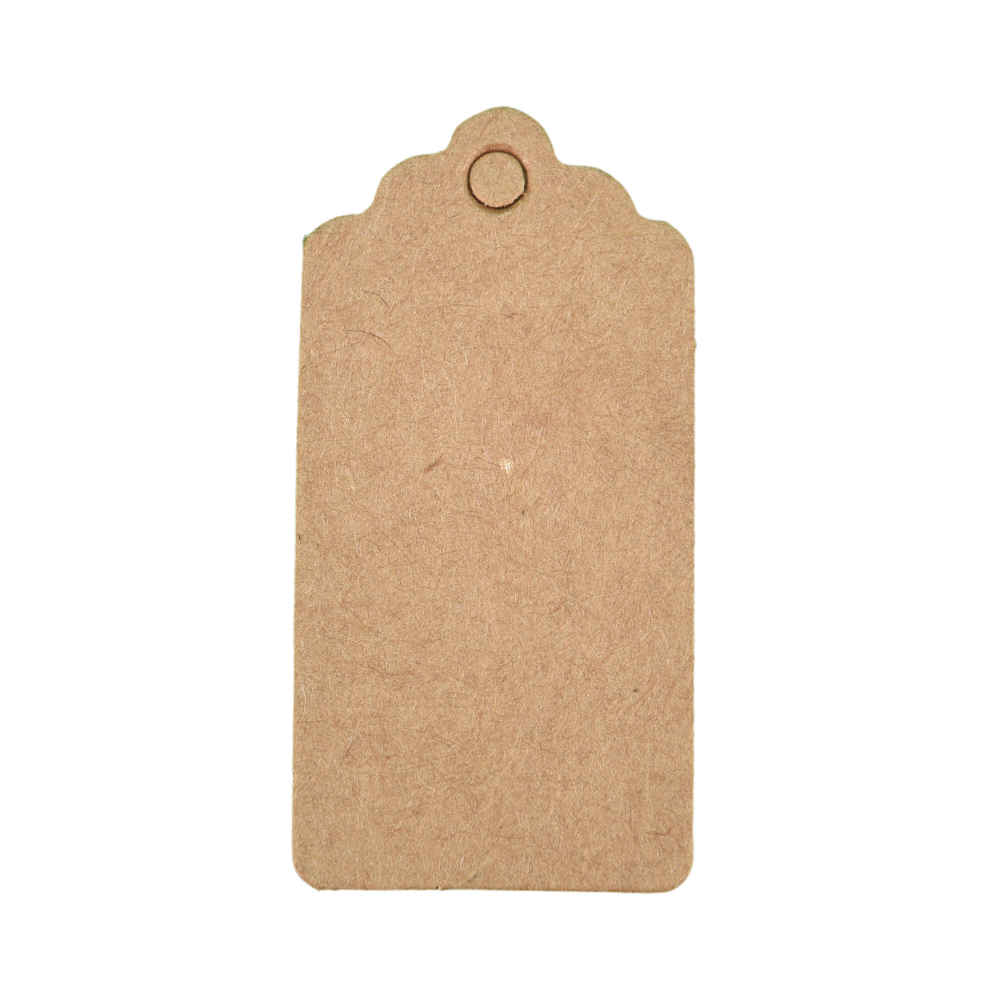 100 stk kraft prismærker til tøj hænge gør-det-selv julebryllupsfest indretning rektangel papir etiket 4 x 2cm: Brun