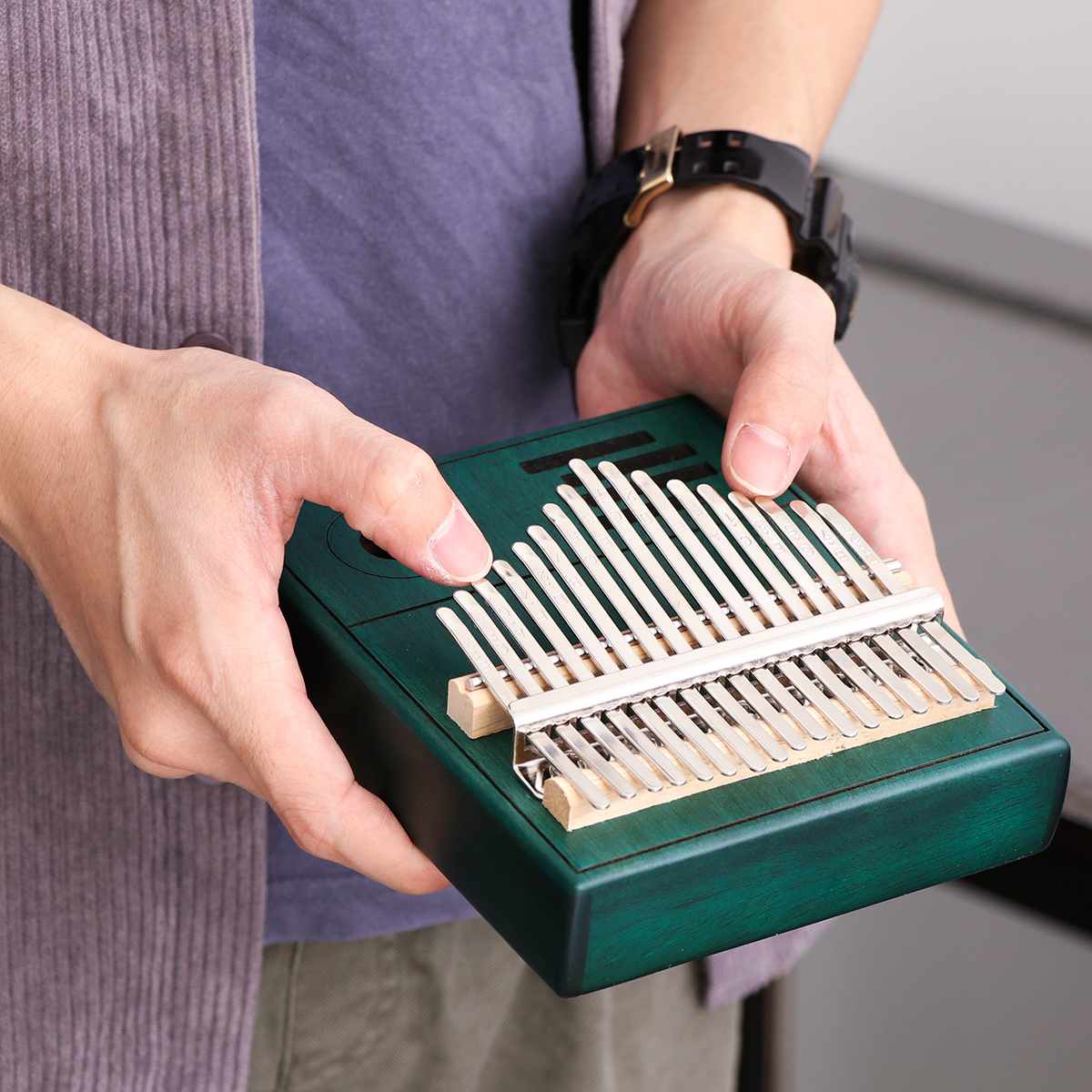 Kalimba 17 Key Thumb Piano Wood Mahogany Mbira Musical Instruments Kalimba Piano Music Box Calimba Karimba with Learning Book