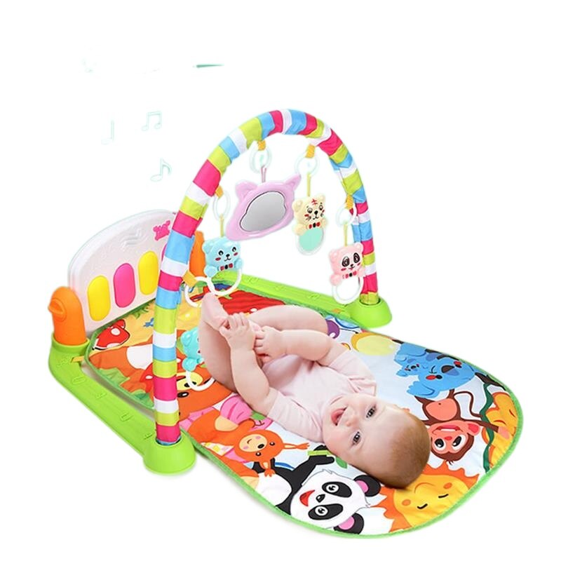 Zachte Baby Speelkleed Puzzel Spel Speelgoed Met Piano Toetsenbord Activity Play Piano Speelgoed Multifunctionele Rammelaar Lichte Muziek deken