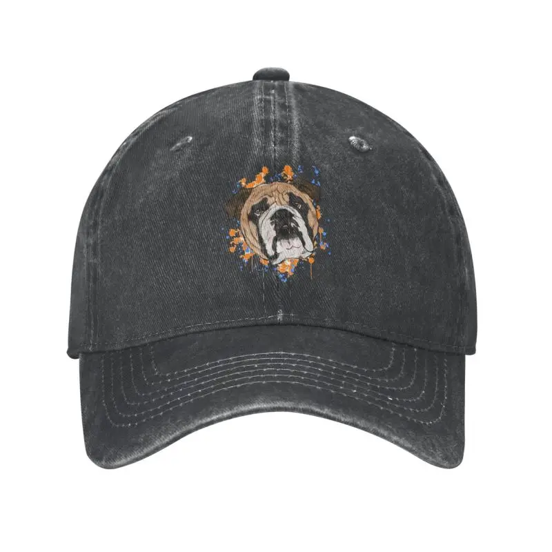 Gorra de béisbol clásica unisex de algodón inglés Bull Terrier, sombrero ajustable para adultos para hombres y mujeres, protección solar: camouflage