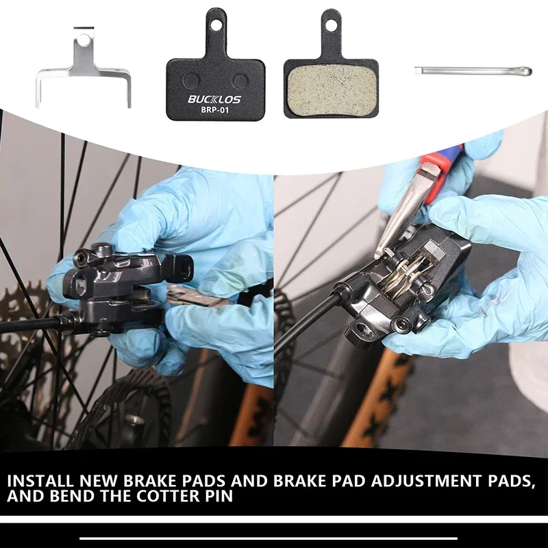 BUCKLOS Bike Resin Disc Brake Pads for SHIMANO MT200 M445 M575 MTB Brake Pad Road Mountain Bicycle Hydraulic Disc Brake Pads