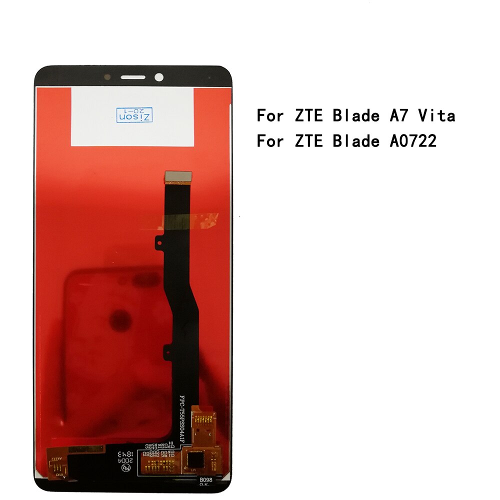 Zte blade  a7 vita  a7s a5 p963 f 02 a0722 lcd-näyttö+kosketuspaneelinäyttö digitoijamoduulin kokoonpano näytön korjaus: Zte blade  a7 vita