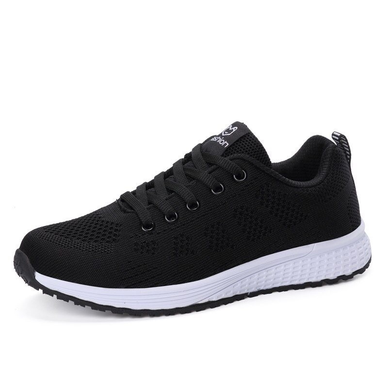 Akexiya zapatos de mujer sneakers women espadrilles shoes woman flat sapato feminino womens flats tenis baskets femme baleriny: Black / 4.5