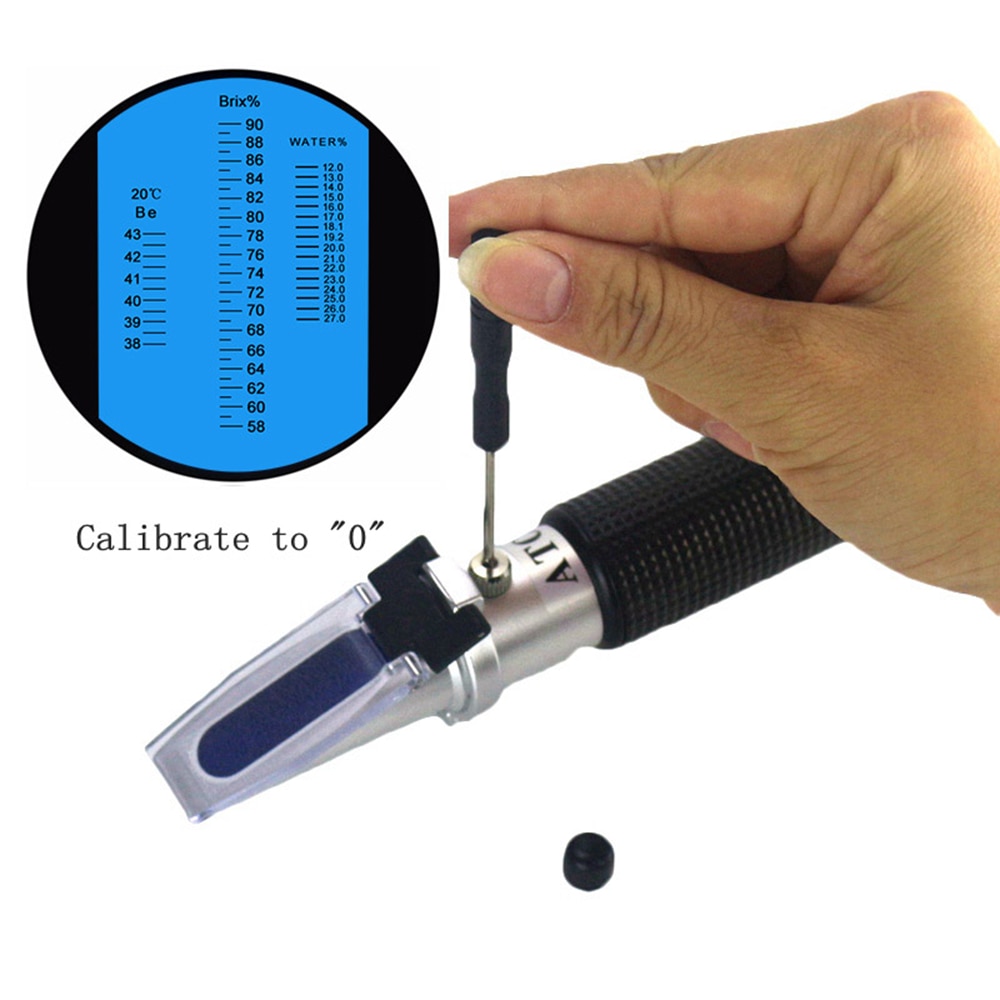 Brix Be &#39;Water 3 In 1 Honing Refractometer Brix 58-90% Water 12-27% 38-43Be&#39; Refractometer